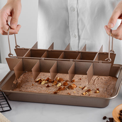 Bakform brownie med skiljeväggar